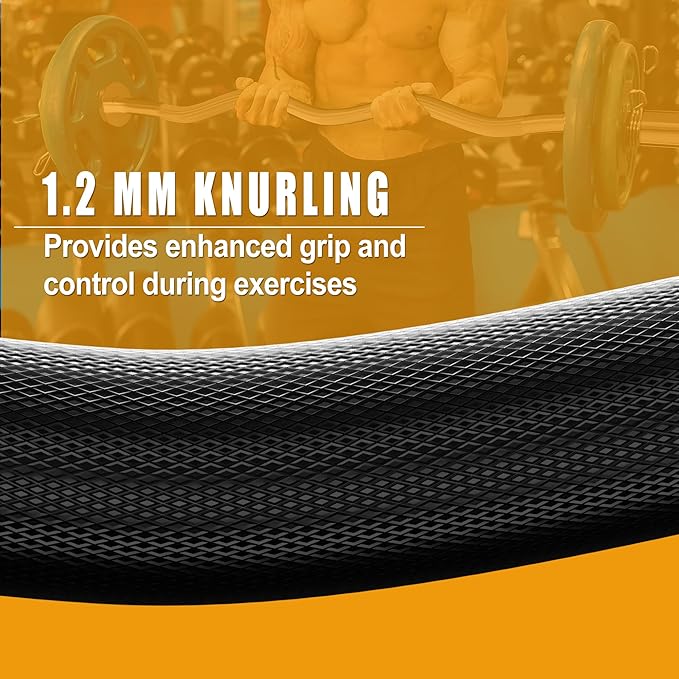 Olympic Barbell EZ Bar Curl Bar 4ft/5ft/7ft 2 Inch (300lb/330lb/400lb/700lb/1000lb/1500lb)