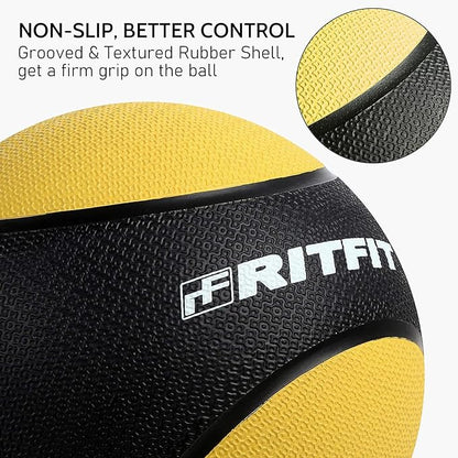 RitFit Weighted Medicine Ball - Non-Slip Rubber Shell