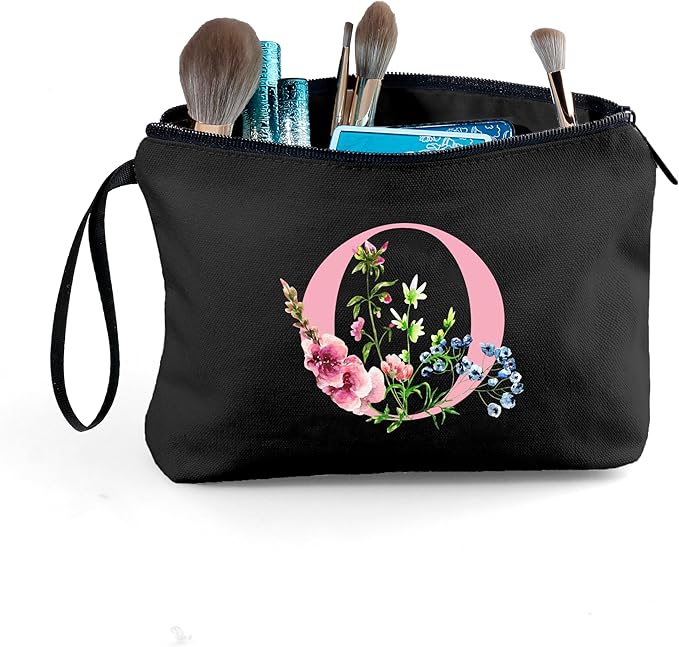 SEAMOON Women Birthday Unique Maid of Honor Friendship Gifts for Women Sister Bridesmaid Bride Personalized Travel Makeup Cosmetic Bag with Mirror Valentines Mothers Day Christmas Graduation O