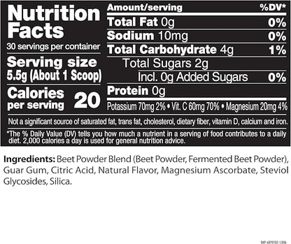 Healthy Delights Nature Fuel Power Beets - Super Concentrated Non-GMO Beet Juice Powder - Delicious Mixed Berry Flavor - 30 Servings - Pantry Friendly (Packaging May Vary)