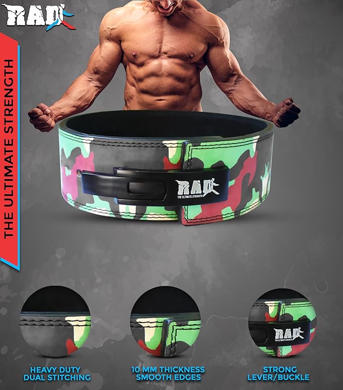 RAD Weight Lifting Belt for Men & Women 4 Inch 10 mm