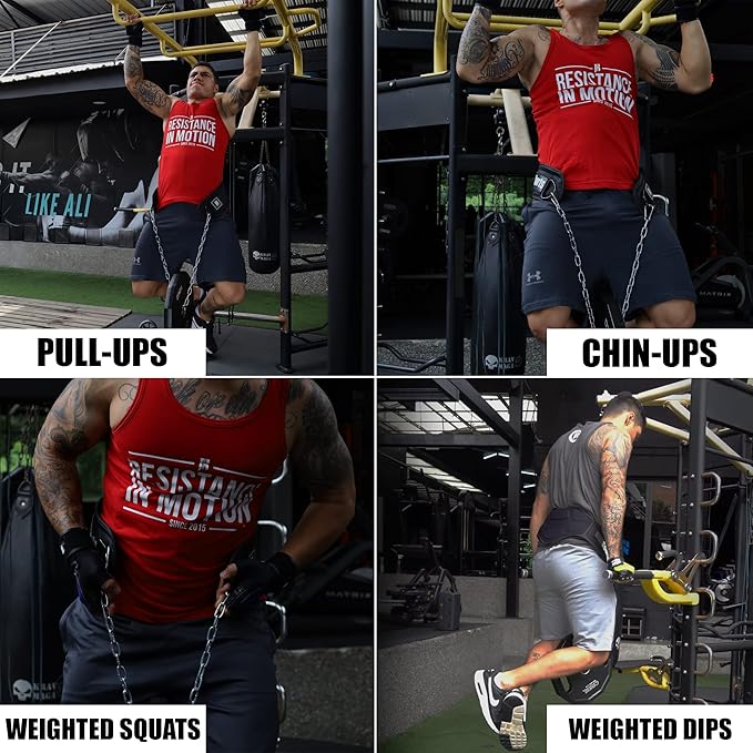 RIMSports Dip Belt For Weight Lifting - Weighted