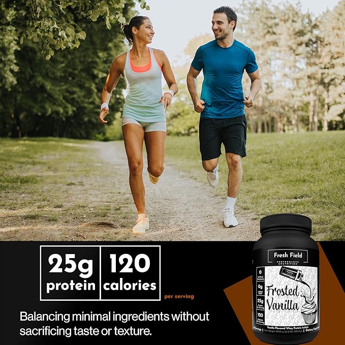All Natural Protein Powder - Whey Protein Isolate Powder (25 gm) - Gluten Free Protein - Soy Free 100% Whey Isolate Protein - Sugar Free Vanilla - 30 Servings with One Scoop Size