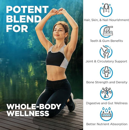 Nutrivein Multi Collagen Pills 2250mg - 180 Collagen Capsules - Type I, II, III, V, X - Anti-Aging, Healthy Joints, Hair, Skin, Bones, Nails, Hydrolyzed Protein Collagen Peptides for Woman and Men