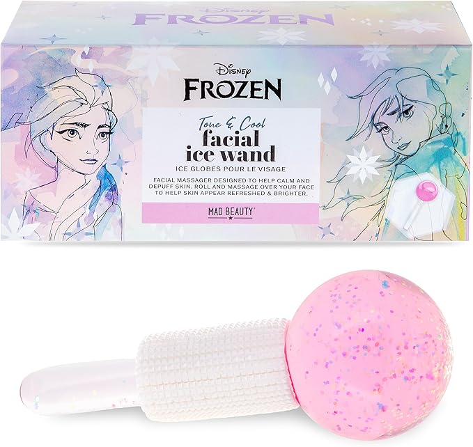 MAD BEAUTY Disney Frozen Tone & Cool Facial Ice Wand, Facial Massager Designed to Help Calm and Depuff Skin, Great Gift