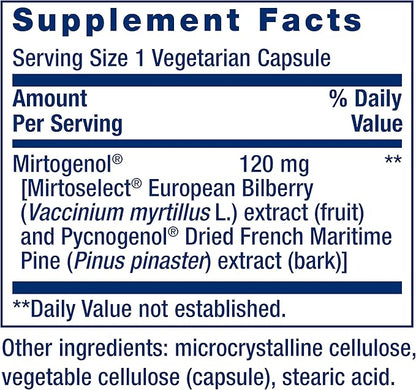 Life Extension Eye Pressure Support with Mirtogenol - Eye Health Supplement for Healthy Eye Pressure - with French Maritime Pine bark – Gluten-Free, Vegetarian, Non-GMO - 30 Capsules