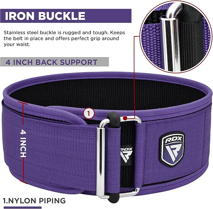 RDX Women Weight Lifting Belt 4” Adjustable Back