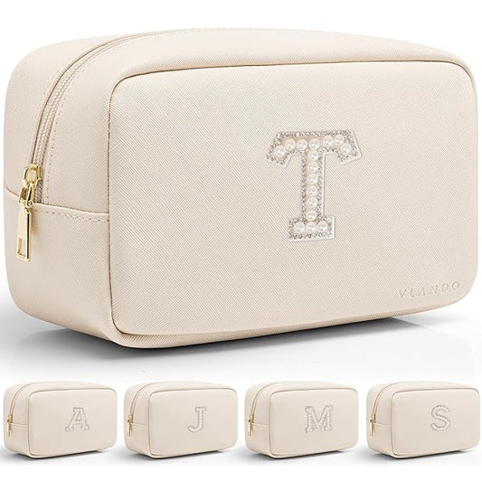 Vlando Teacher Appreciation Gifts for Women Travel Makeup Pouch Toiletry Bag Gift for Mother Friends Cute Desktop Cosmetic Organiser T