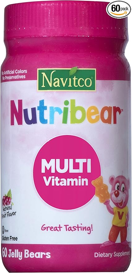 Navitco. Kosher NutriBear Multi Vitamin Great Tasting Jellies - 60 Bears