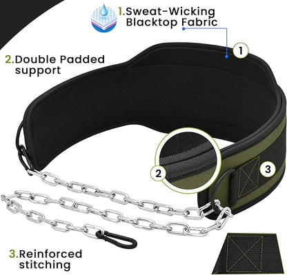 RDX Dip Belt for Weight Lifting 36 Inch 6” Padded