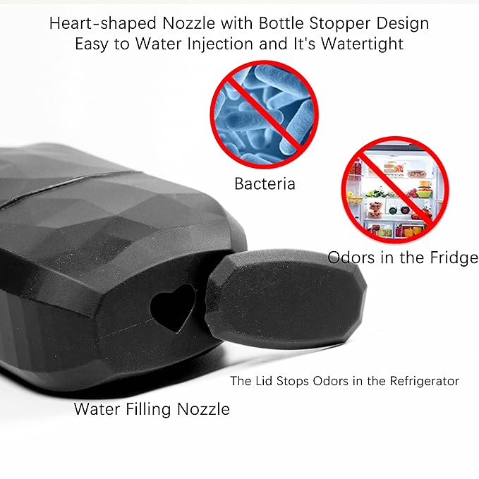 Upgrade Ice Cube Face Roller, Facial & Eyes and Neck, Brighten Skin & Enhance Your Natural Glow, Facial Treatment to Tighten & Tone Skin & De-Puff The Eye Area, Cryotherapy for Face (Black)