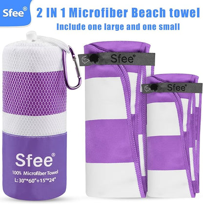Sfee 2 in 1 Microfiber Beach Towel