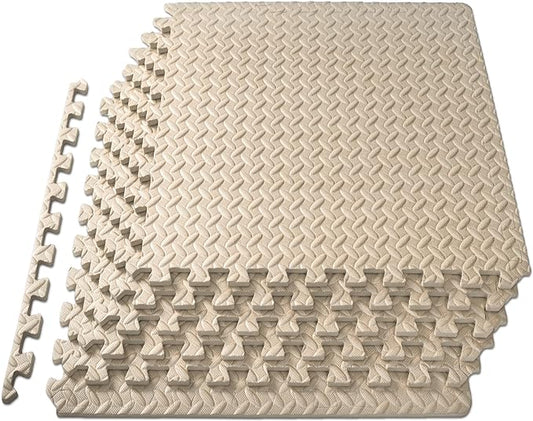 ProsourceFit Puzzle Exercise Mat ½ in 24 in 24 in 144 Sq 36 Tiles