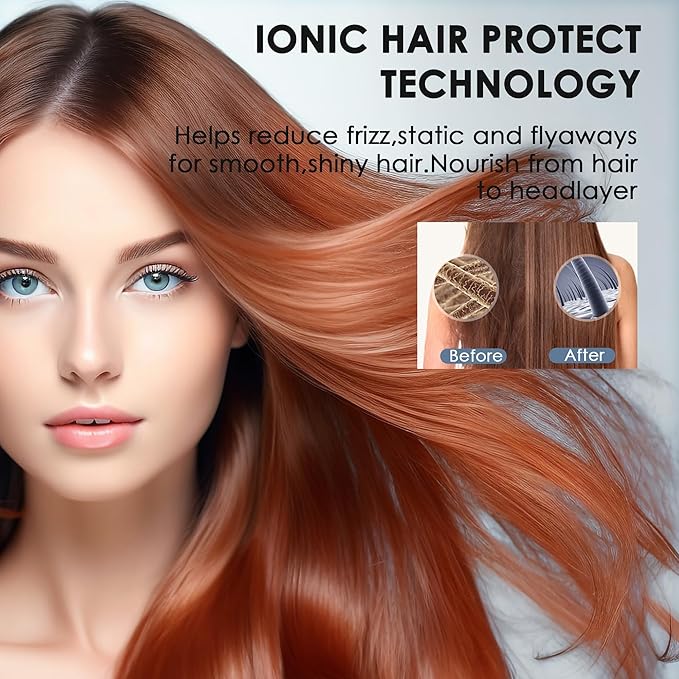 Diffuser Hair Dryer, Professional Ionic Blow Dryer with Diffuser for Curly Hair, 110000 RPM Brushless Motor High Speed Hairdryer Blowdryer for Women Men Home Salon Travel,Thermo-Control Low Noise