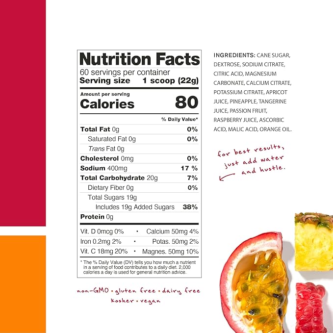 Skratch Labs Hydration Powder | Sport Drink Mix | Electrolytes Powder for Exercise, Endurance, and Performance | Fruit Punch | 60 Servings | Non-GMO, Vegan, Kosher