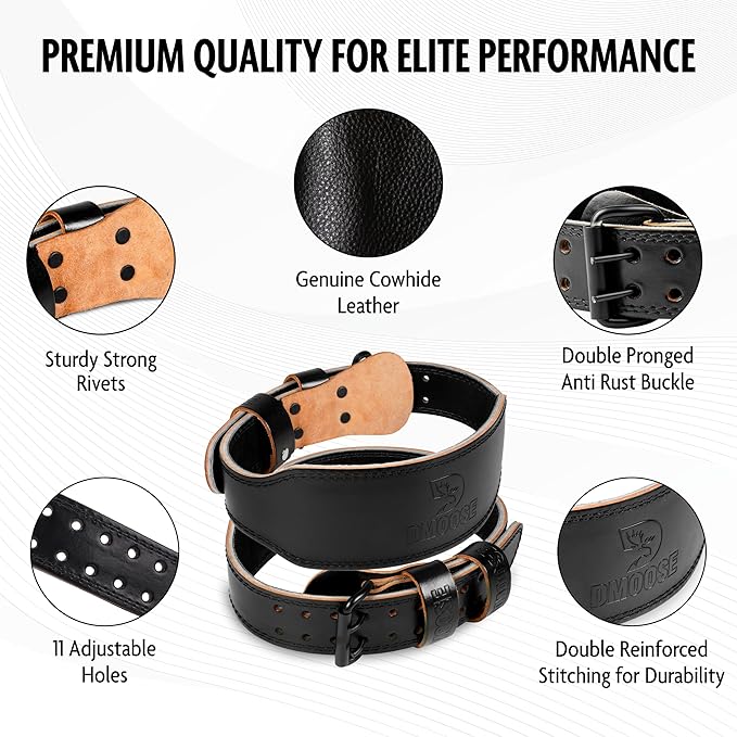 DMoose Weight Lifting Belt - Squat and Gym 7MM Premium