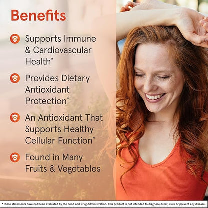 Jarrow Formulas Quercetin 500 mg, Dietary Supplement, Antioxidant Support for Cardiovascular and Immune Health, 30 Veggie Capsules, 30 Day Supply