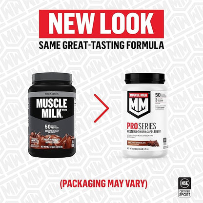 Muscle Milk Pro Series Knockout Chocolate Protein Powder, 5 Pound 28 Servings & 2 Pound 11 Servings