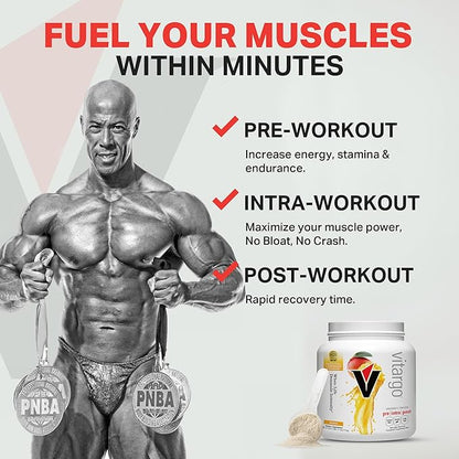 Vitargo Carbohydrate Powder | Feed Muscle Glycogen 2X Faster | 1 LB Mango Pre Workout & Post Workout | Carb Supplement for Recovery, Endurance, Gain Muscle Mass
