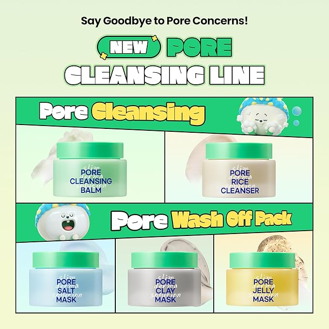 Lab.it Pore Cleansing Travel Kit (5EA)– Korean Skincare Discovery Set for Teens with Cleansing Balm, Rice Cleanser, Clay Mask, Salt & Jelly Mask, Travel-Size Face Mask Kit for Sensitive Skin, Gift Set