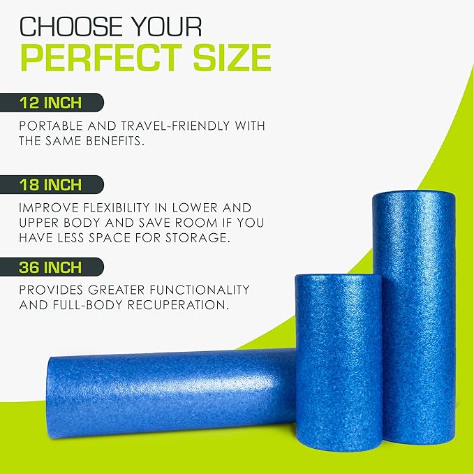ProsourceFit High Density Foam Rollers 12 - Inches long