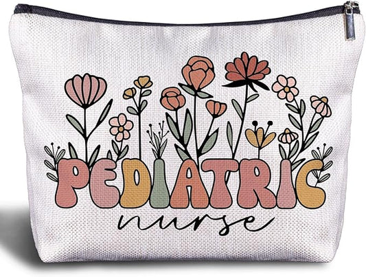 Pediatric Nurse Cosmetic Bag - Appreciation Gift for Birthdays, Nurses Day, Graduation - Makeup Bag