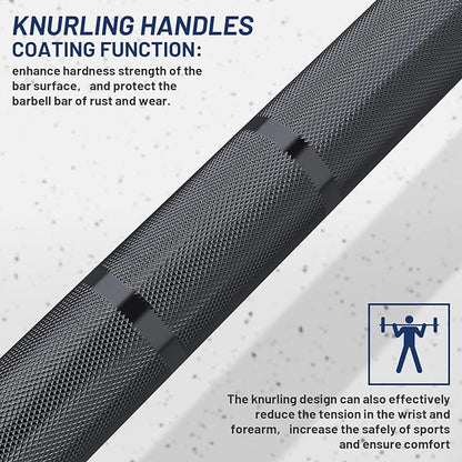 7ft Olympic Barbell Bar 45LB Load 1500-lbs Capacity Available 2" Olympic