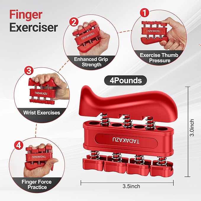 Grip Strength Trainer Kit (5 Pack) Adjustable Resistance