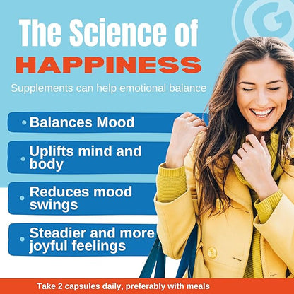 That Good Supp Co - That Good Mood Support Supplement for Women & Men - Mood Booster, Supports with Stress Relief & Cognitive Well Being - Vitamin B12, 5-HTP, Ashwagandha Root, GABA - Made in USA