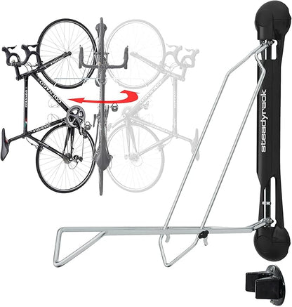 Steadyrack Bike Rack - Classic Vertical Wall Mount for Garage, East Lift Indoor Bike Storage Solution for Home, Bicycle Hangers for Garage Can Hold up to 77 lbs