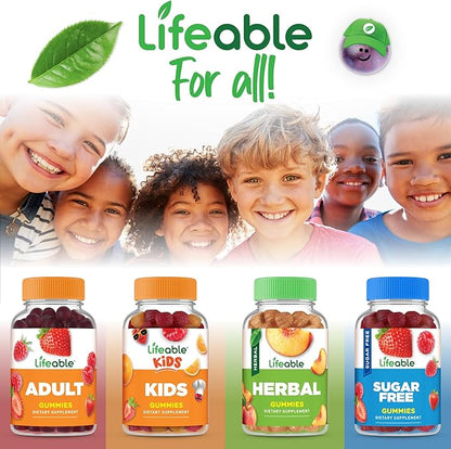 Iron Supplements for Kids | 10mg | with Vitamin C | Great Tasting Iron Gummies for Kids | Vegan Non GMO Kids Iron | for Immune Health and Iron Deficiency | 90 Gummies | Lifeable