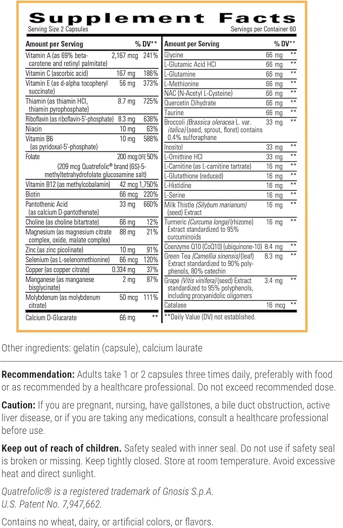 Integrative Therapeutics - Detoxication Factors - Phase I and II Detoxication Support - 120 Capsules