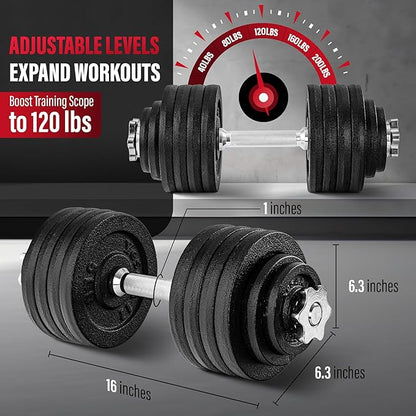 Yes4All Dumbbell Adjustable - 105lbs