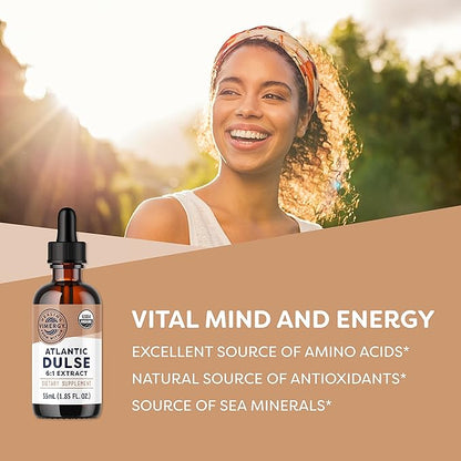 Vimergy Atlantic Dulse Liquid – Antioxidant Support* – Promotes Free Radical Protection* – Organic, Vegan, Gluten-Free – 55 Servings (55 mL)