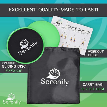 Serenily Sliders for Working Out - Core Exercise Sliders 2 Dual