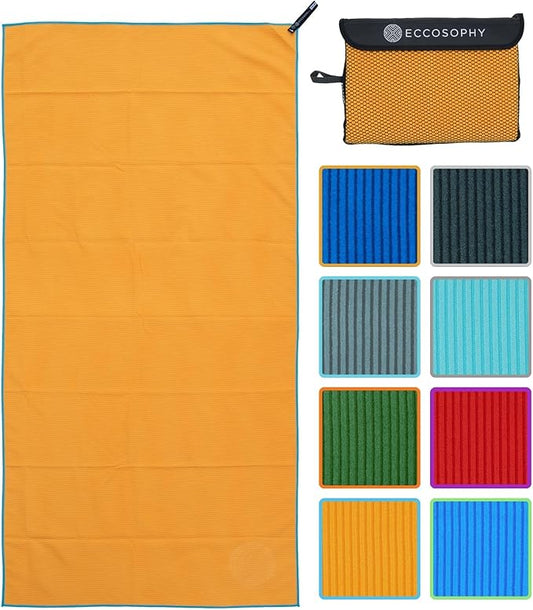 ECCOSOPHY Microfiber Gym Towel for Working Out - (40x20-Creamsicle)