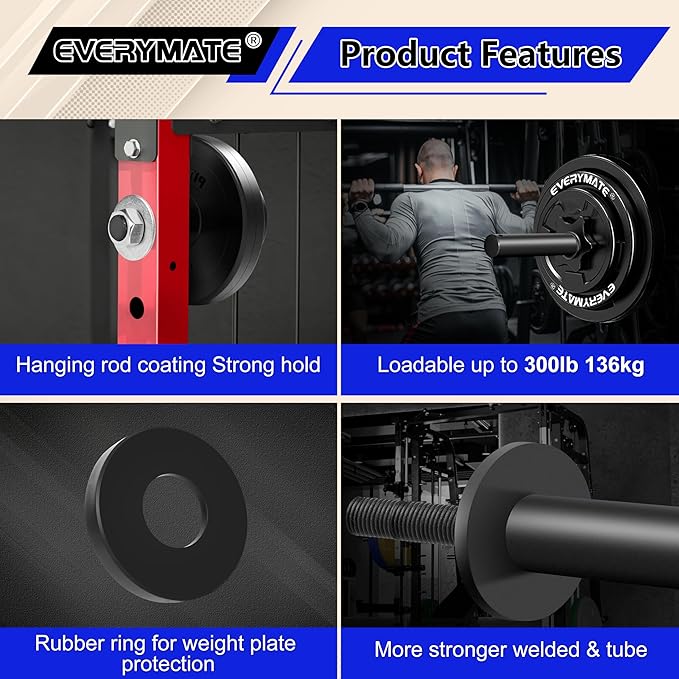 Weight Plate Holder: Power Rack Attachments Squat Rack Weight Plate Rack for 1 inch Standard Weight Plates, 2x2 3x3 2x3 Power Cage Accessories Weight Plate Storage