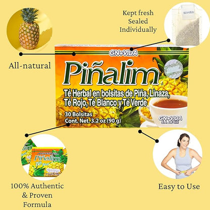3 Boxes Te Pinalim Tea GN+Vida Tea Diet 90 Day Supply