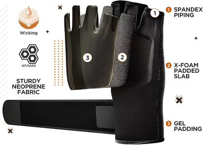 RDX Boxing Inner Gloves Hand Wraps Men Women, Hybrid Design Gym Weight Lifting Workout, 50Cm Long Wrist Support, Neoprene Under Mitts, MMA Muay Thai Martial Arts Training, Kickboxing Punching