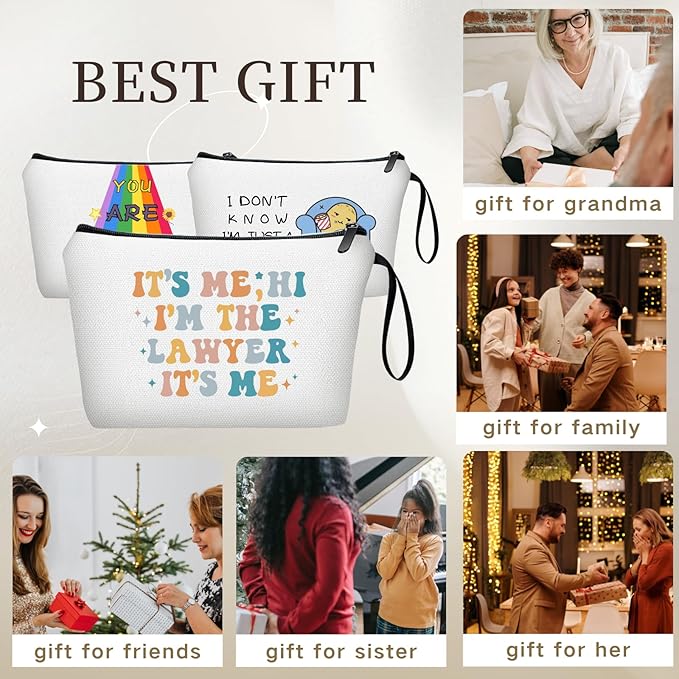 Paralegal Gifts, Lawyer Gifts for Wome, Small Cosmetic Make Up Bag for Lawyer Law Student, Birthday Gifts for Women,Friend,Mom,Sister,Bestie,Coworker,Christmas Gifts
