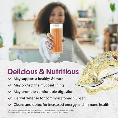 Barlean’s Intestinal Repair Gut Health Powder with 16 Digestive Supplements, L-Glutamine, Marshmallow & Licorice Root, Aloe Vera, and Fiber Mixed Berry Flavor, 6.35 oz