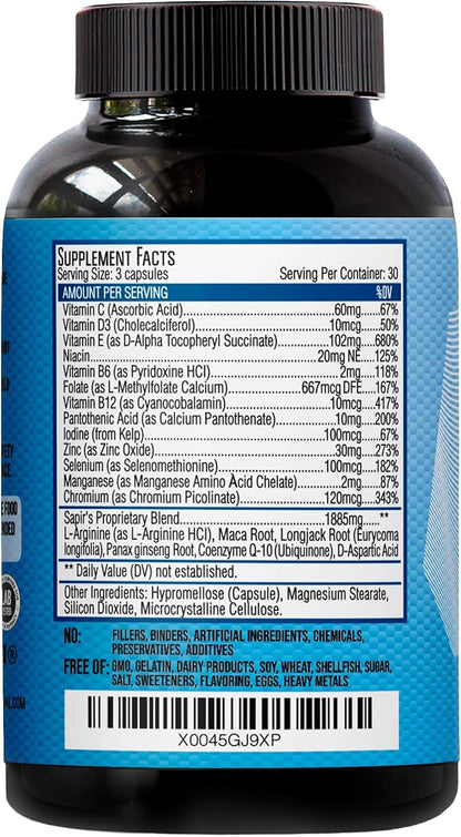 Male Fertility Supplement - Pre Conception for Him Boost Sperm Count, Motility Activator & Strength, Fertility Supplements for Men, Zinc, Folate Acid, Load Boost Vitamins D,E.. Mens Prenatal Vitamins