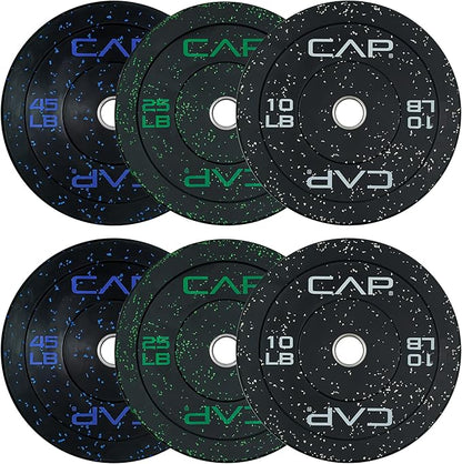 CAP Barbell 2-Inch Olympic Bumper Plate Weight Set 100-370 lbs