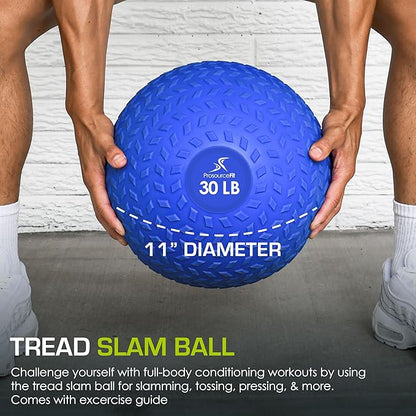 ProsourceFit Slam Medicine Balls 5 10, 15, 15, 20, 20, 25, 25, 30, 30, 50lbs 50lbs Smooth