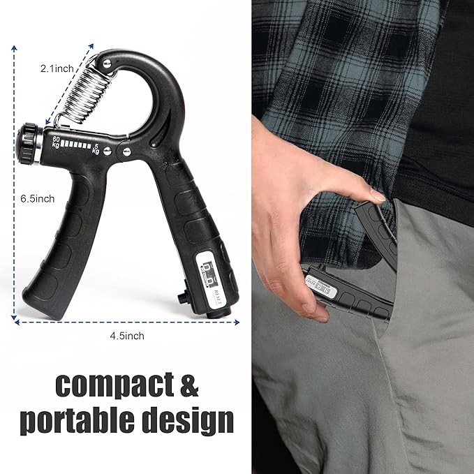 Grip Strength Trainer Set of 2 Pack 10-132lbs Forearm