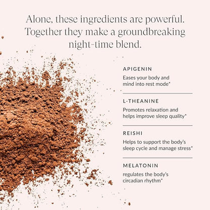 Beam Dream Sleep Powder, Sleep Aid, Sleep Aids for Adults, Contains Magnesium, Melatonin, L Theanine, Apigenin, Natural Sleep Supplement, Vegan, Non GMO, Dairy Free, 3rd Party Tested, 22 Servings