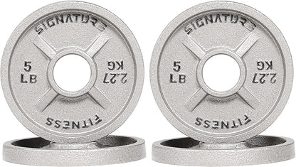 Deep Dish 2-Inch Olympic Cast Iron Weight Plates with E-Coating