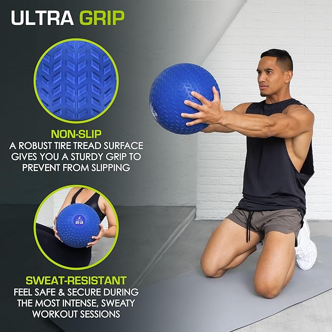 ProsourceFit Slam Medicine Balls 5 10, 15, 15, 20, 20, 25, 25, 30, 30, 50lbs 50lbs Smooth