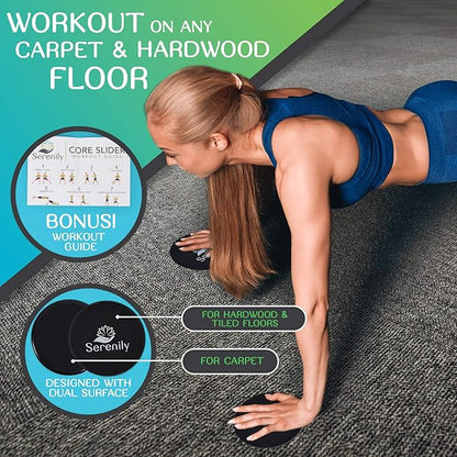 Serenily Sliders for Working Out - Core Exercise Sliders 2 Dual