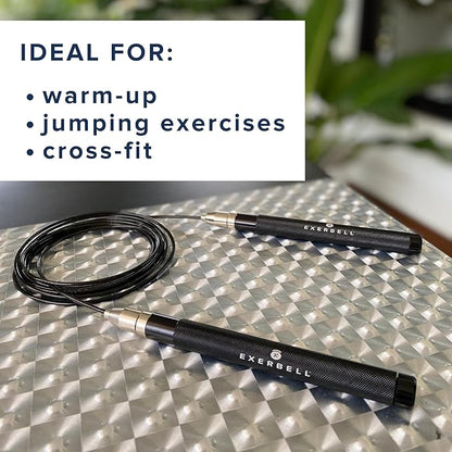 jump rope for cardio workout with ball bearings and adjustable length – fast speed rope for fitness excersize – skipping rope for cardio workouts – jump pack boxing jump rope skip ball